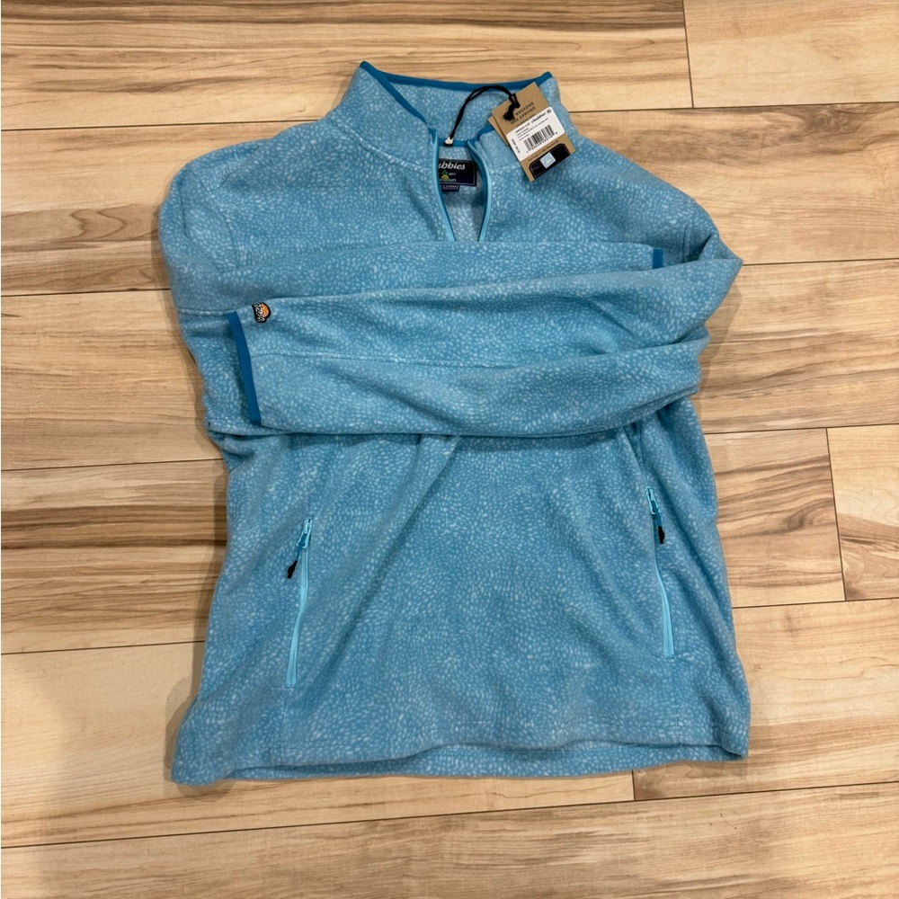 Chubbies Light Blue Fleece Quarter-Zip Brand New NWT Size XL